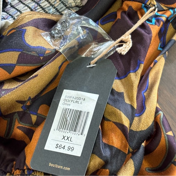 Shyanne hi low button front long sleeve ruffle cuff maxi dress XXL - Picture 5 of 16